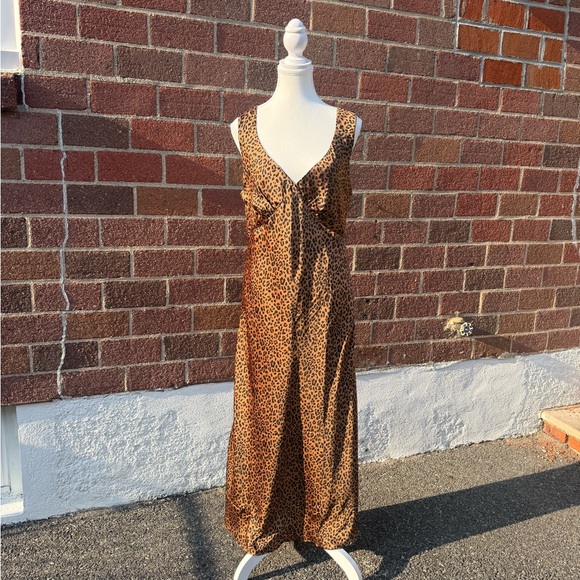 American Eagle Leopard Slip Dress / Sz L - Picture 1 of 3